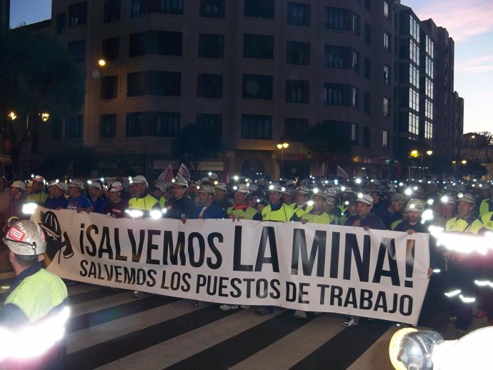 Manifestación mineros León