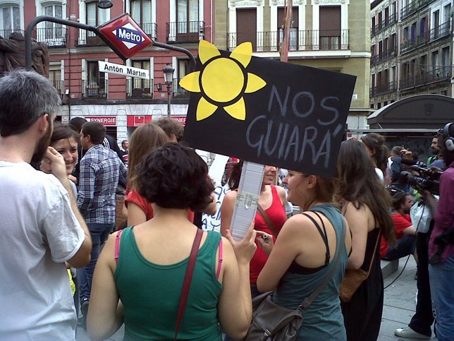 Manifestantes Del 15M En Madrid