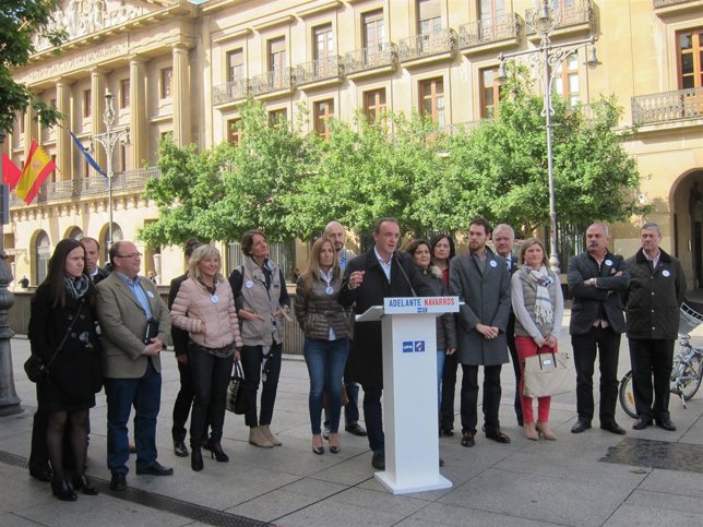 Acto de cierre de campaña de UPN, con la intervención de Javier Esparza.