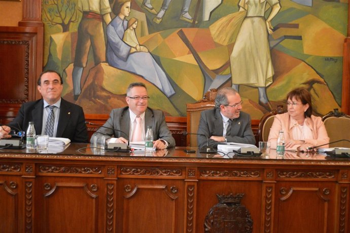 Pau Perdices, Miquel Padilla, Joan Reñé y Rosa María Perelló