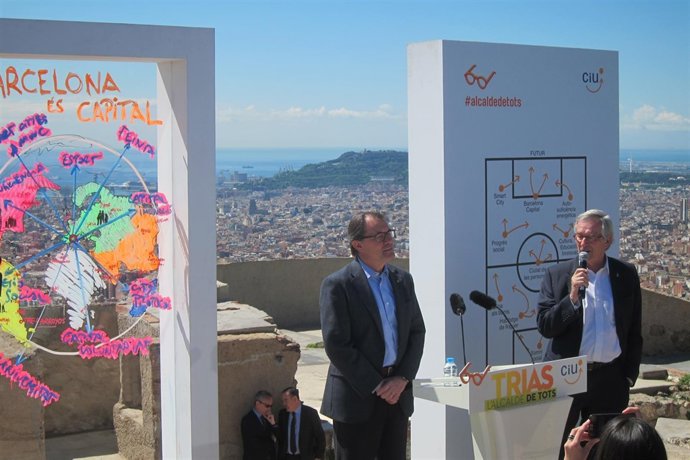 Artur Mas (pte.Generalitat) Xavier Trias (alcalde de Barcelona)