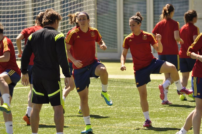 Entrenamientos de la selección española femenina de fútbol