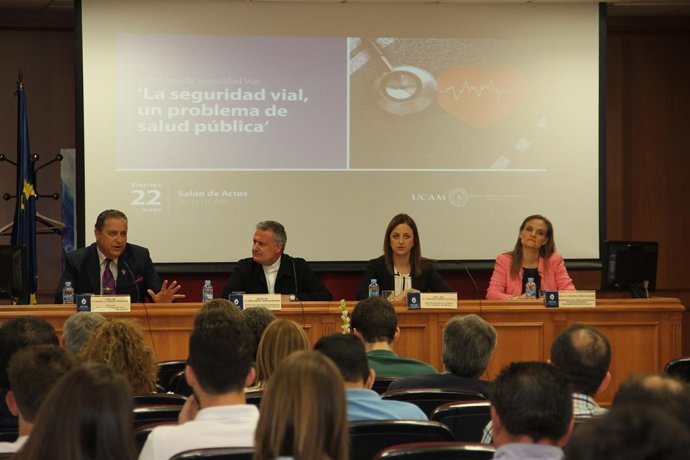 Jornada de Seguridad Vial que se está celebrando en la UCAM
