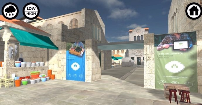 Aplicación virtual para visitar la plaza de abastos de santiago