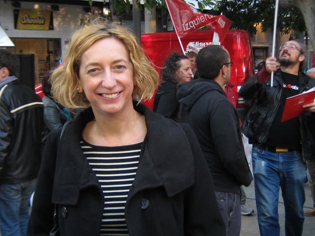 La candidata de IU a la Presidencia de Aragón, Patricia Luquin