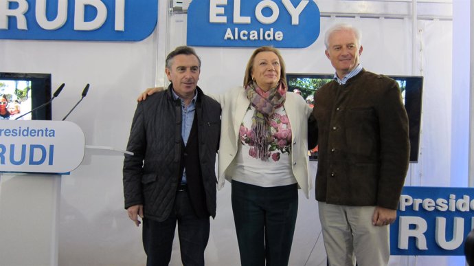 Beamonte, Rudi y Suárez, en el cierre de campaña del PP Aragón