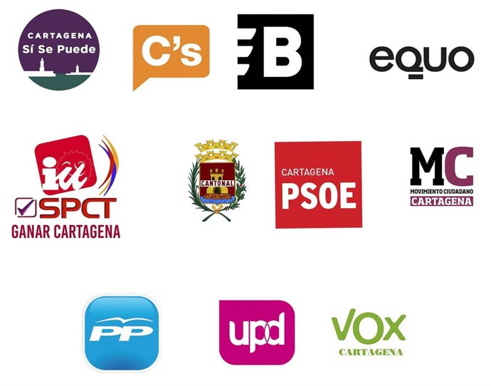 LOGOS PARTIDOS QUE ASPIRAN AL AYUNTAMIENTO DE CARTAGENA