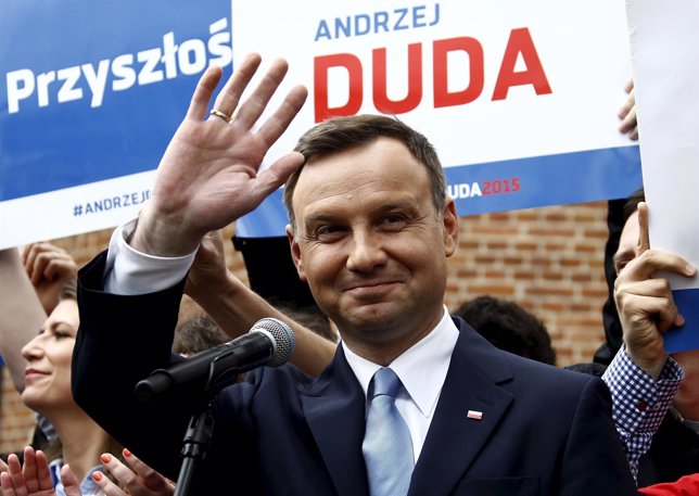 El candidato presidencial Andrzej Duda