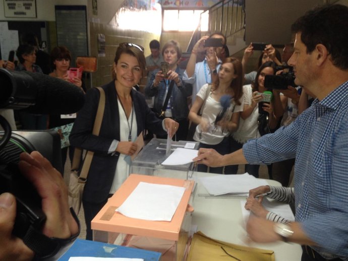 Marga Durán acude a votar