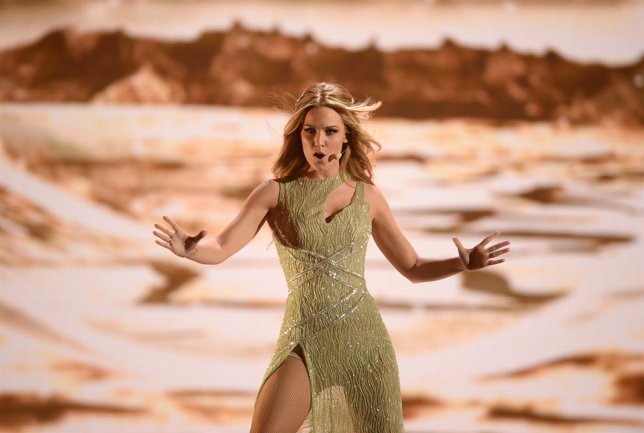 Eurovisión 2015: Edurne en los ensayos de Eurovision en Viena