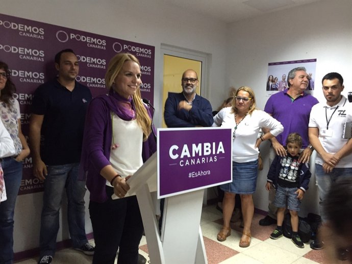 La candidata de Podemos Noemí Santana valora los resultados de su formación