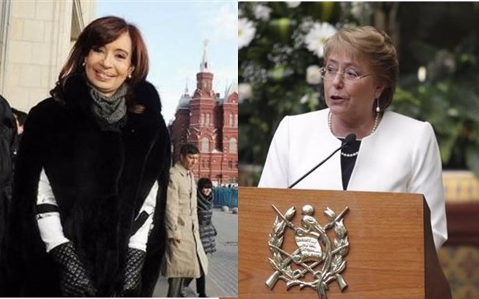Presidentas de Argentina y Chile, Cristina Fernández de Kirchner y  Bachelet