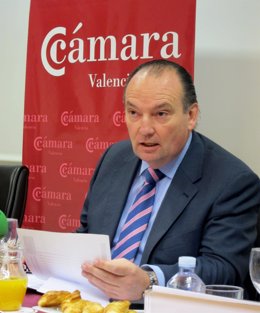 José Vicente Morata en un encuentro informativo de Cámara Valencia.