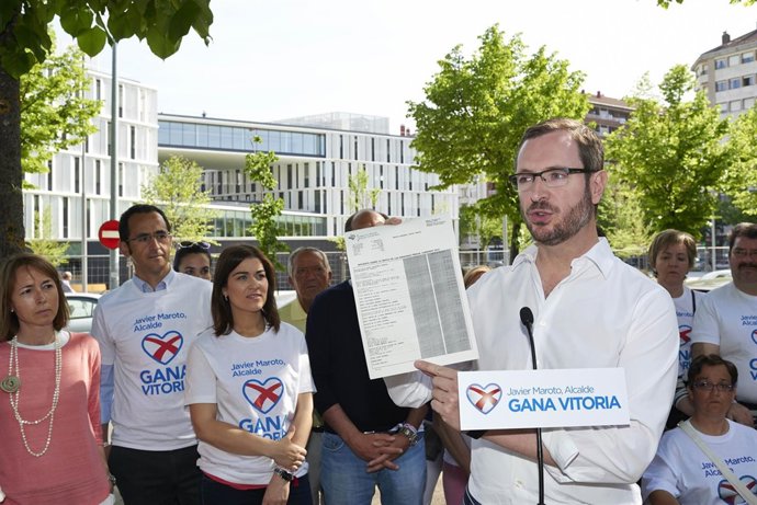 El alcalde y candidato a la reelección por el PP en Vitoria, Javier Maroto, 
