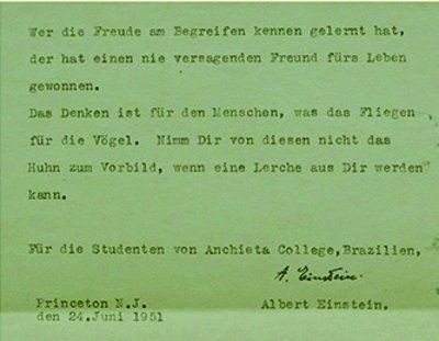 Carta Albert Einstein