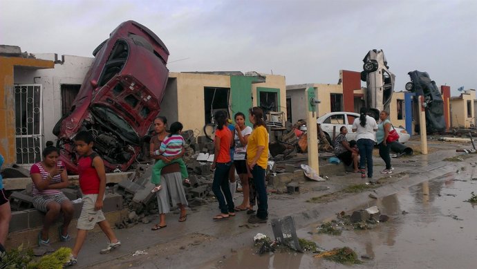 Tornado en la frontera de México