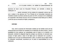 FAPA facilita a los padres un escrito para que puedan negarse a que sus hijos hagan la evaluación de 3º de Primaria