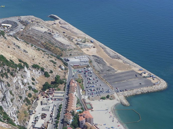 Terrenos ganados al mar en Gibraltar