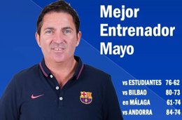 Xavi Pascual, entrenador del Barcelona, mejor técnico en mayo 2015