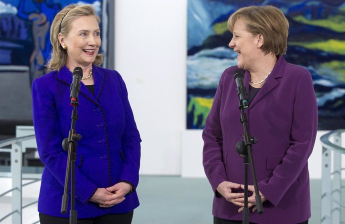 Hillary Clinton y Angela Merkel