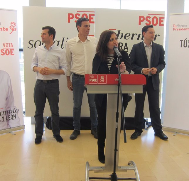 , Luis Tudanca, Pedro Sánchez, Esther Peña Y Daniel De La Rosa