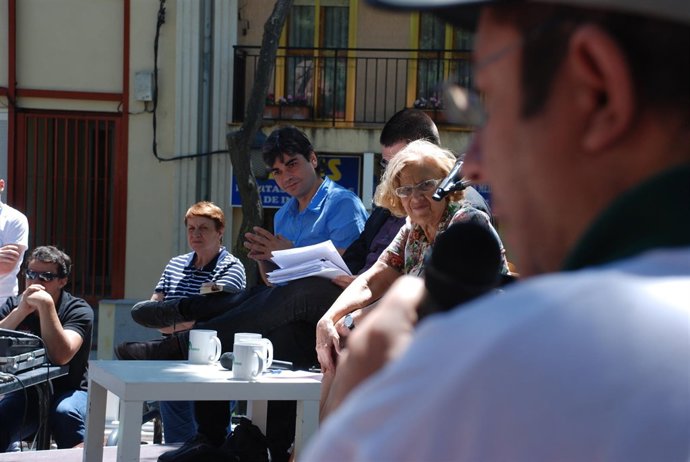 García Castaño, en un acto de campaña en Vicálvaro