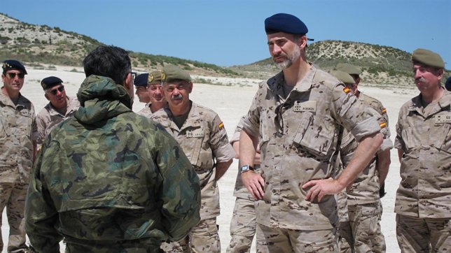 El Rey Felipe VI en el Campo de Maniobras de San Gregorio en Zaragoza