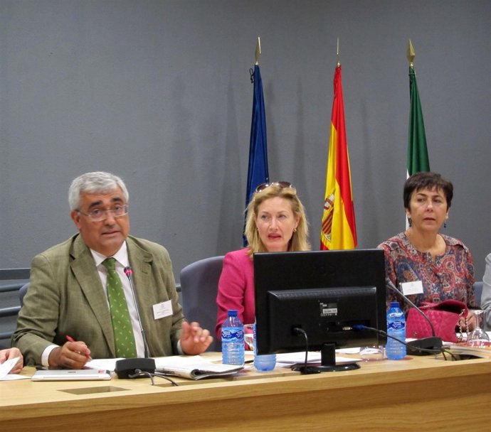 El rector de la US, Antonio Ramírez de Arellano, en el Claustro