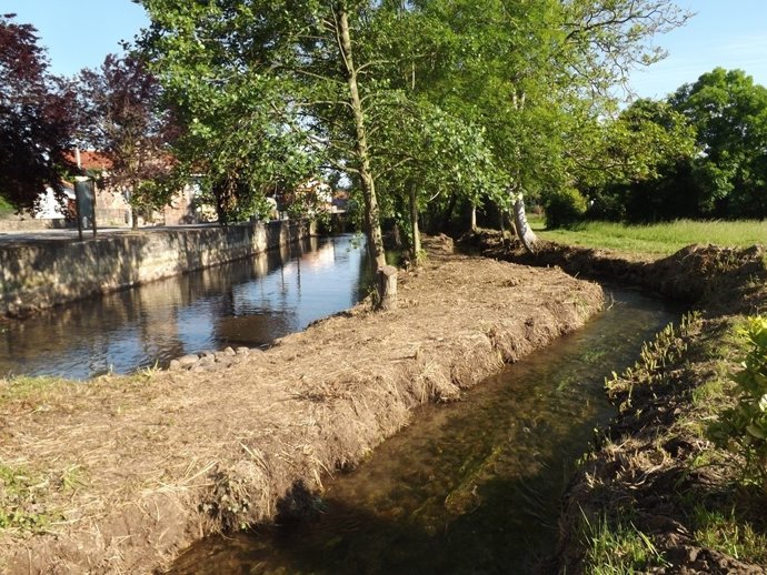 Río Sajón a su paso por Carrejo