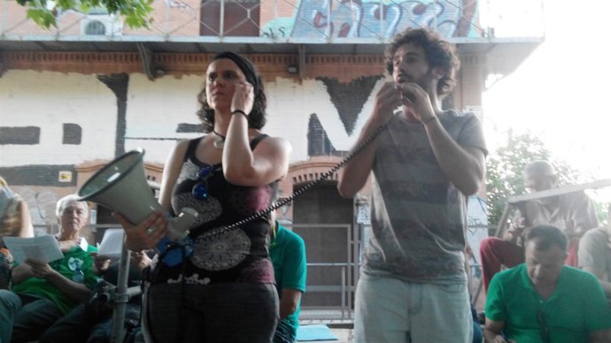 Julián Moreno durante la asamblea.