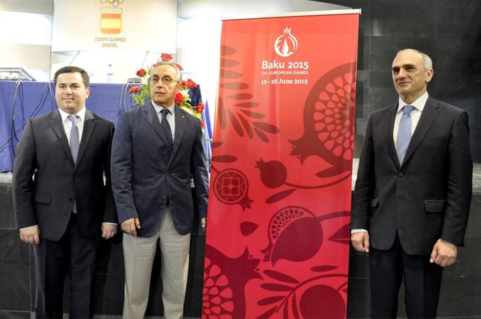 Farjad Jadziyev, Altai Efendiev, Alejandro Blanco, presentacion Baku 2015