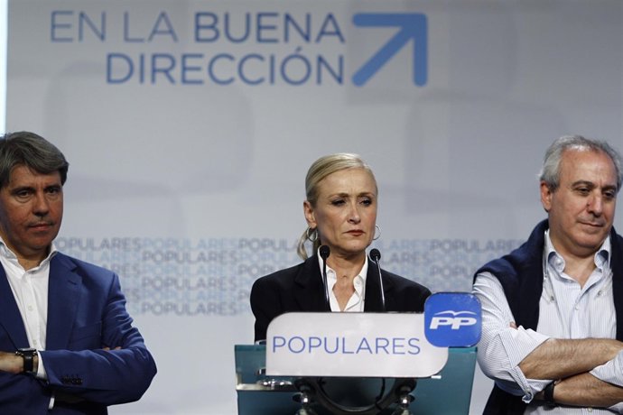 Cristina Cifuentes en la noche de las elecciones autonómicas y locales