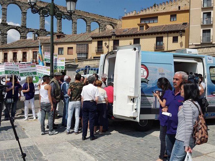 Protesta de UCCL en Segovia