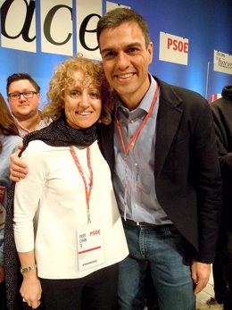 Eva Díaz Tezanos con Pedro Sánchez