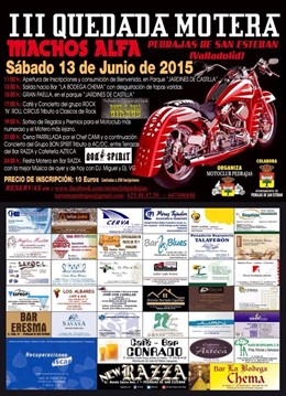 Cartel de la III Quedada Motera 'Machos Alfa'