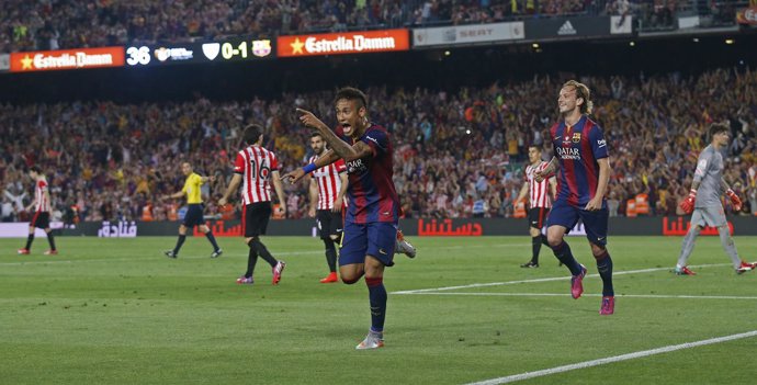 Neymar marca en la final de Copa del Rey
