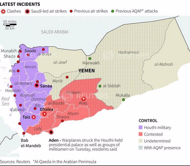 mapa de yemen