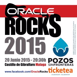 Cartel del concierto solidario Oracle Rocks 2015