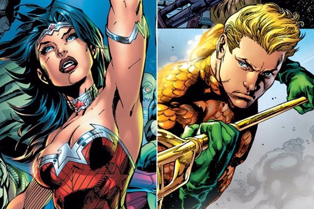 Imagen de los cómics de Wonder Woman y Aquaman