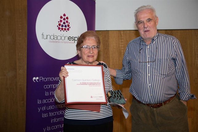 La galardonada, Carmen Quintero. 