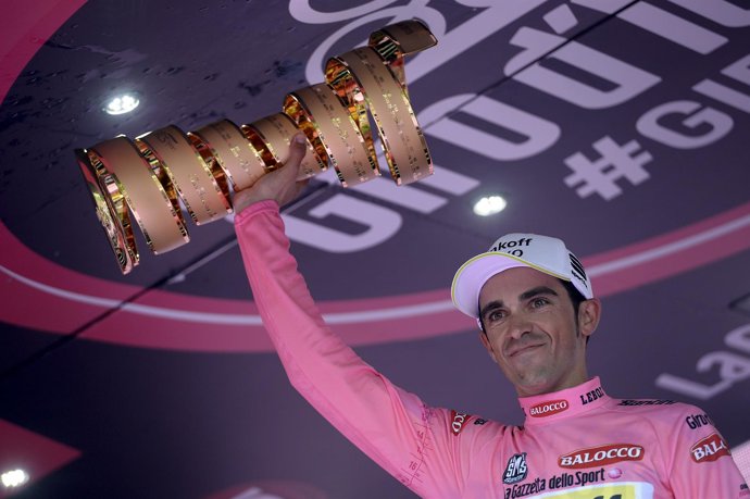 El ciclista español Alberto Contador, campeón del Giro