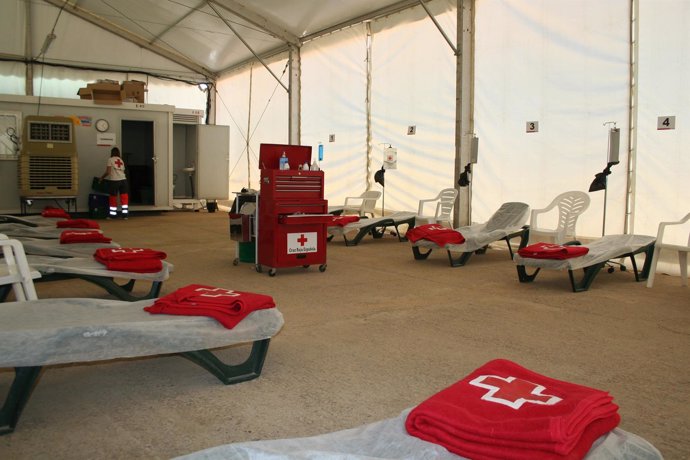 Instalaciones de Cruz Roja en la Feria