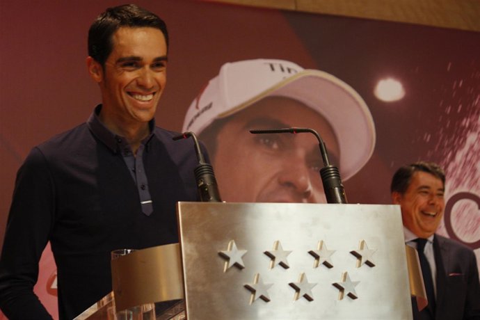 Alberto Contador en la Real Casa de Correos 