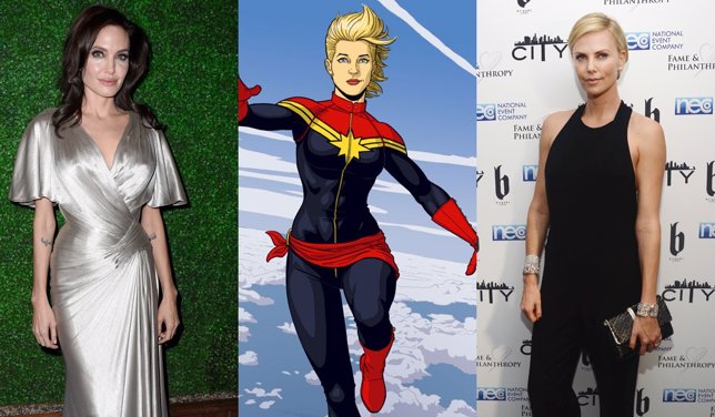 Charlize Theron y Angelina Jolie en Captain Marvel