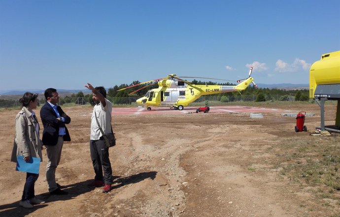 Nuevo helipuerto para operaciones de lucha contra incendios forestales en Teruel