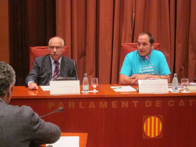 Luis García (Luigi) y David Fernández (CUP) en la comisión del fraude