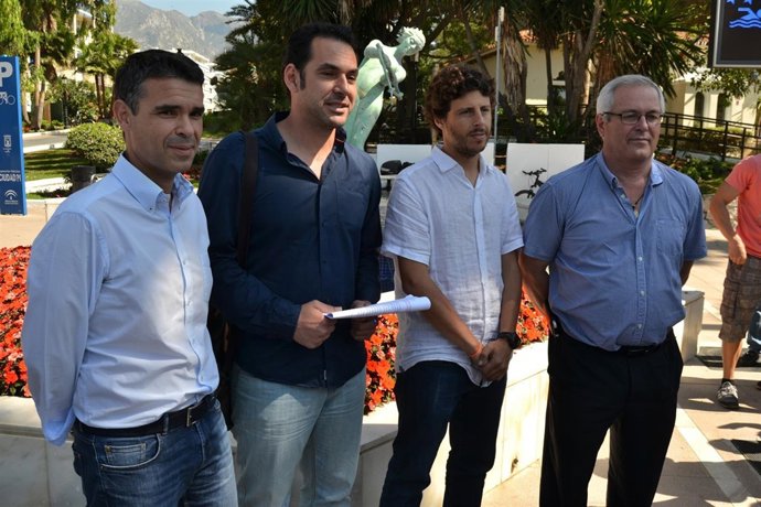 Jose bernal, miguel diaz, nuñez y rafael piña Marbella PSOE IU CSSP y OSP