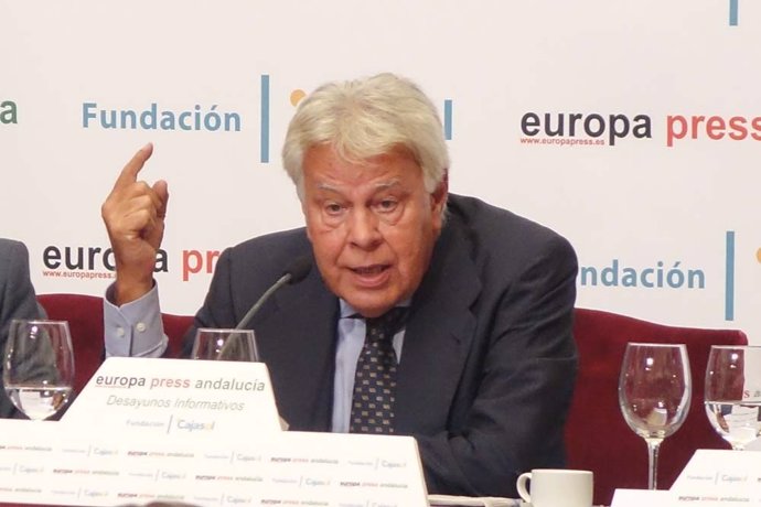 Felipe González, en los Desayunos de Europa Press Andalucía