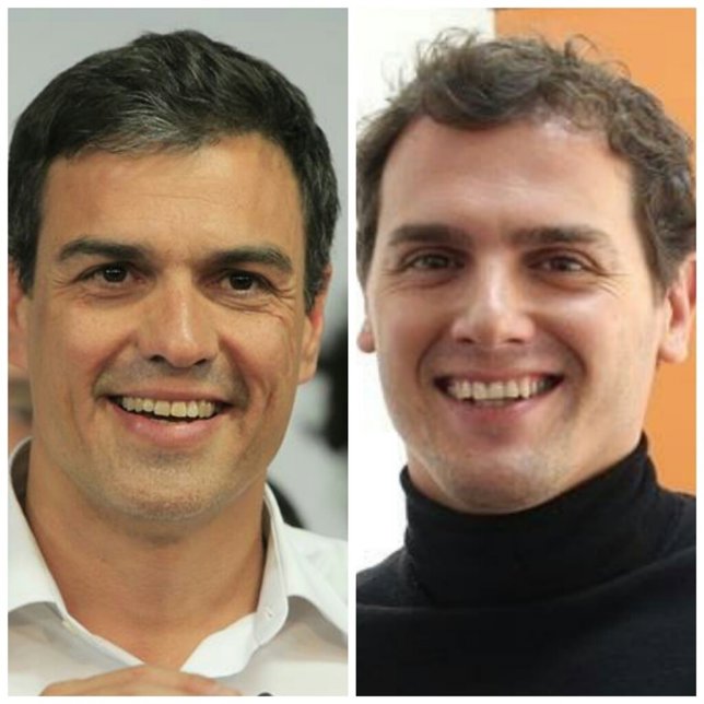 Pedro Sánchez y Albert Rivera