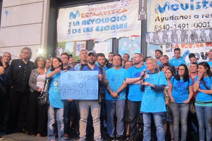 Partidos apoyan a huelguistas de Movistar